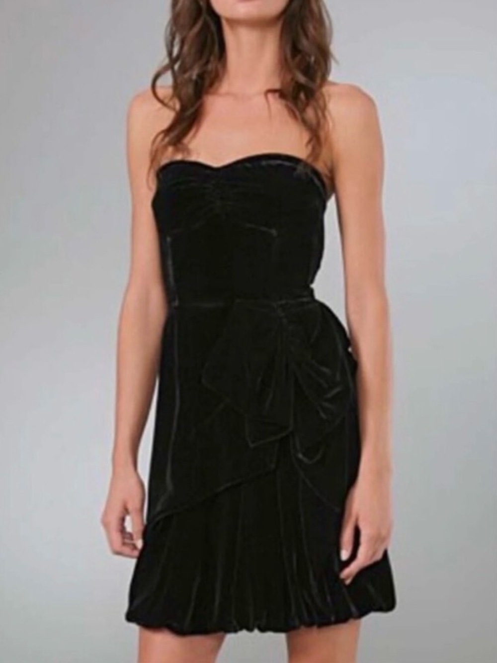 Marc Jacobs | Strapless | Black Velvet | Cocktail Dress | Size 0
